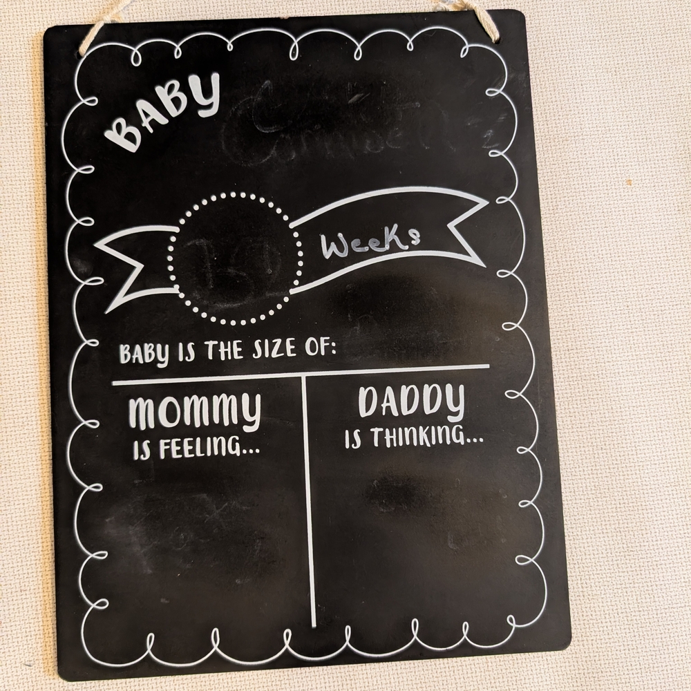 Baby Countdown Chalkboard Sign